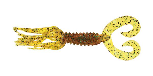 Big bite baits double tail finesse grub in various colors.